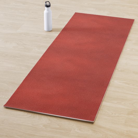 Rood Bruin Faux Leather Look Custom Sjabloon Yogamat (In situ)