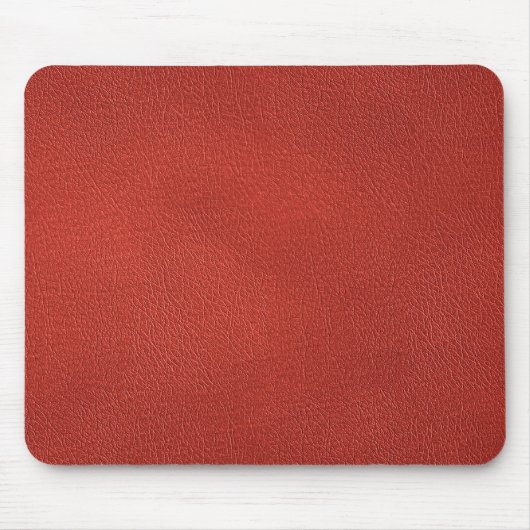 Rood Bruin Faux Leather Look Sjabloon Elegant Muismat (Voorkant)