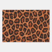 Rood Bruin Geel Zwart Leopard Dierenprint Inpakpapier Vel (Voorkant)