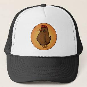 Rood bruin kippendalk trucker pet