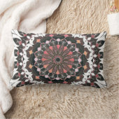 Rood Bruin Mandala Rond Kussen (Deken)