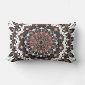Rood Bruin Mandala Rond Kussen (Voorkant)
