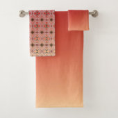 Rood bruin met peach bad handdoek (Insitu)