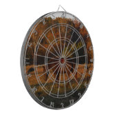 Rood bruin paard, herfst bossen. dartbord (Voorkant Links)