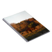 Rood bruin paard, herfst bossen. notitieboek (Rechterzijde)