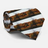 Rood bruin paard, herfst bossen. stropdas (Opgerold)