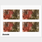 Rood/Bruin steentextuur Rechthoekige Sticker (Vel)
