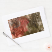 Rood/Bruin steentextuur Rechthoekige Sticker (Envelop)