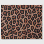 Rood Bruin Zwart Leopard Dierenprint Cadeaupapier (Vlak)