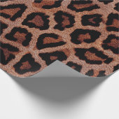 Rood Bruin Zwart Leopard Dierenprint Cadeaupapier (Hoek)