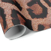 Rood Bruin Zwart Leopard Dierenprint Cadeaupapier (Rol Hoek)