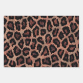 Rood Bruin Zwart Leopard Dierenprint Inpakpapier Vel (Voorkant 3)