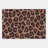 Rood Bruin Zwart Leopard Dierenprint Inpakpapier Vel (Voorkant 2)