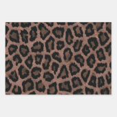 Rood Bruin Zwart Leopard Dierenprint Inpakpapier Vel (Voorkant)