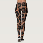 Rood Bruin Zwart Leopard Dierenprint Leggings (Achterkant)
