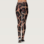 Rood Bruin Zwart Leopard Dierenprint Leggings (Achterkant)