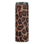 Rood Bruin Zwart Leopard Dierenprint Thermosbeker (Achterkant)