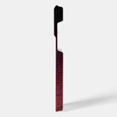 Rood Bruin Zwart Ombre Rust Metaal Aangepaste naam iPhone Hoesje (Linkerkant)