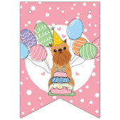 Rood Brussels Griffon Cropped Ears Verjaardag Vlaggetjes (Eerste vlag)