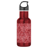 Rood bubbelplastic patroon waterfles  (Voorkant)