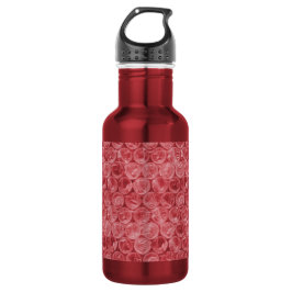Rood bubbelplastic patroon waterfles 