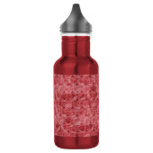 Rood bubbelplastic patroon waterfles (Links)