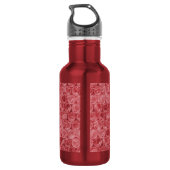 Rood bubbelplastic patroon waterfles  (Achterkant)