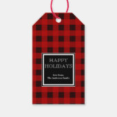 Rood Buffalo Betaald Label Cadeau Cadeaulabel (Voorkant)