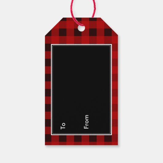 Rood Buffalo Betaald Label Cadeau Cadeaulabel (Achterkant)