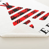 Rood buffalo T-shirt Pee Sherpa Blanket Sherpa Deken (3/4)