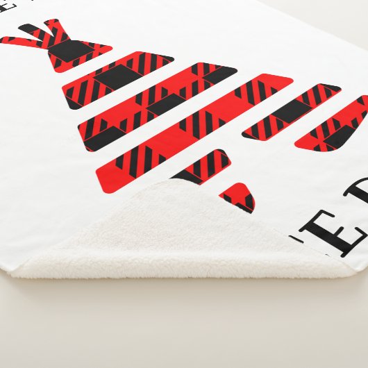 Rood buffalo T-shirt Pee Sherpa Blanket Sherpa Deken (3/4)