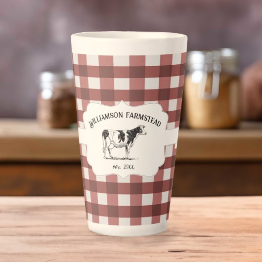 Rood buffel Boerderij Koe latte Mok