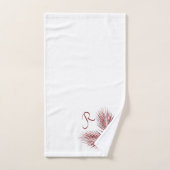 Rood buffel Pijnnaalden Bad Handdoek (Handdoek)