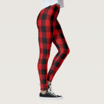 Rood buffelblok leggings<br><div class="desc">Eenvoudige rode en zwarte buffel check geruite leggings - ideaal om te koppelen met ons aanbod van vakantiekleding!</div>