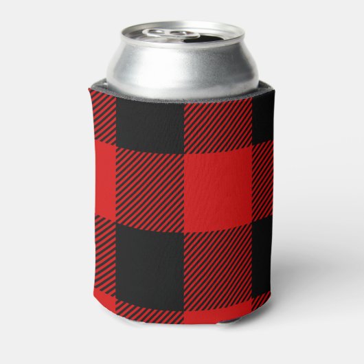 Rood buffelbord en wit Beer Blikjeskoeler (Blikje Achterkant)