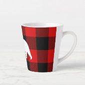 Rood buffelbord en wit Beer Latte Mok (Rechts)