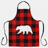 Rood buffelbord en wit Beer Schort (Voorkant)