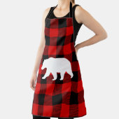 Rood buffelbord en wit Beer Schort (Insitu)