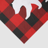 Rood buffelbord en wit Beer Tissuepapier (Detail)