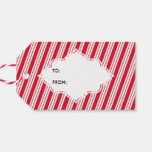 Rood Buffellaken varken met sjaal Cadeaulabel (Achterkant Horizontaal)