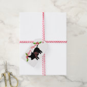 Rood Buffellaken varken met sjaal Cadeaulabel (Met Touw)