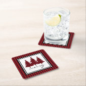 Rood buffelmonster pijnbomen kartonnen onderzetters (Insitu)