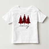 Rood buffelmonster pijnbomen kinder shirts (Voorkant)