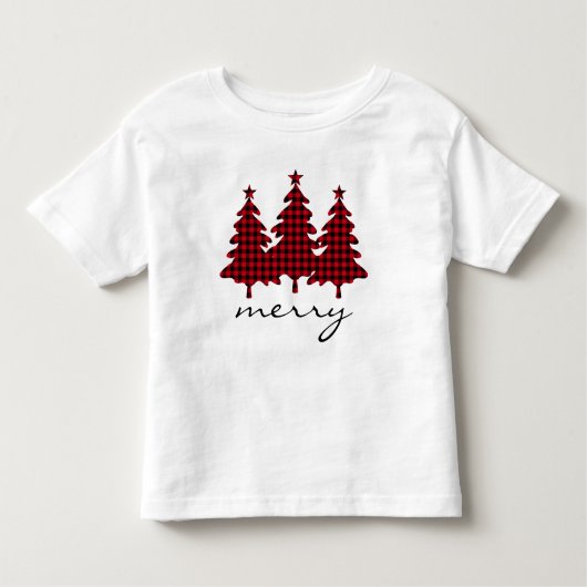 Rood buffelmonster pijnbomen kinder shirts (Voorkant)