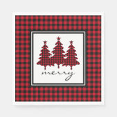 Rood buffelmonster pijnbomen servet (Voorkant)