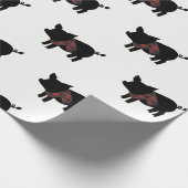 Rood buffelvarken met scharf cadeaupapier (Hoek)