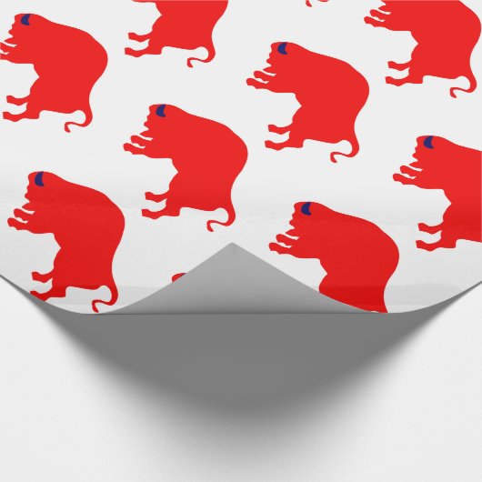Rood bulkverlooppapier cadeaupapier (Hoek)
