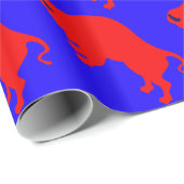 Rood bull blauw omslagpapier cadeaupapier (Rol Hoek)