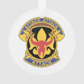 Rood bull pleister en crème acrylversiering ornament (achterkant)