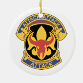 Rood Bull-pleister en crème keramisch versieringsm Keramisch Ornament (Achterkant)